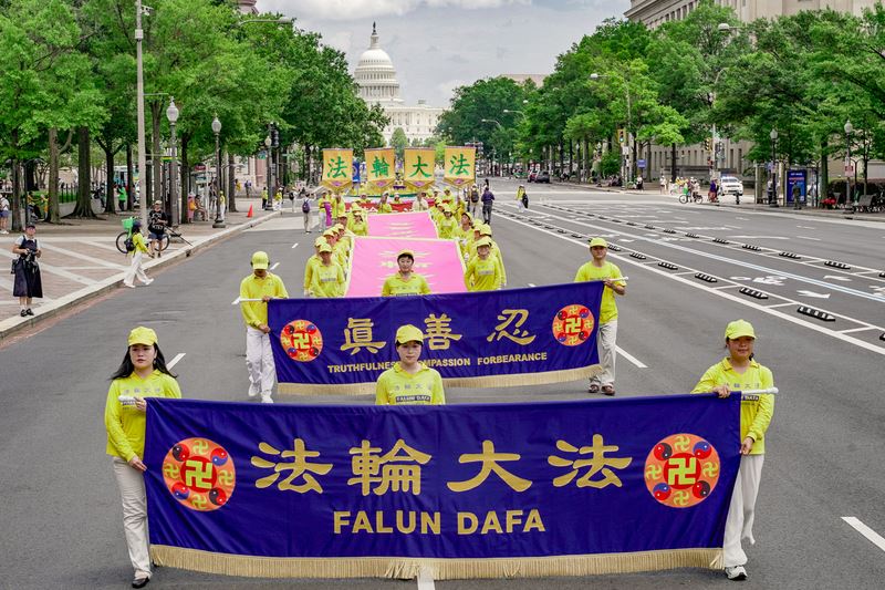 March in Washington D.C. on July 17, 2025 peacefully protests the CCP’s 26-year-long persecution